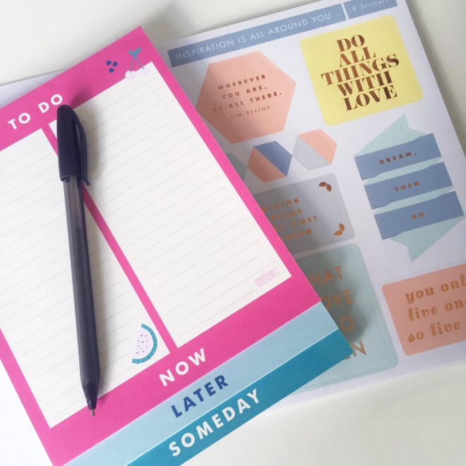 Kikki K To Do List and Stickers Sarah Hurley