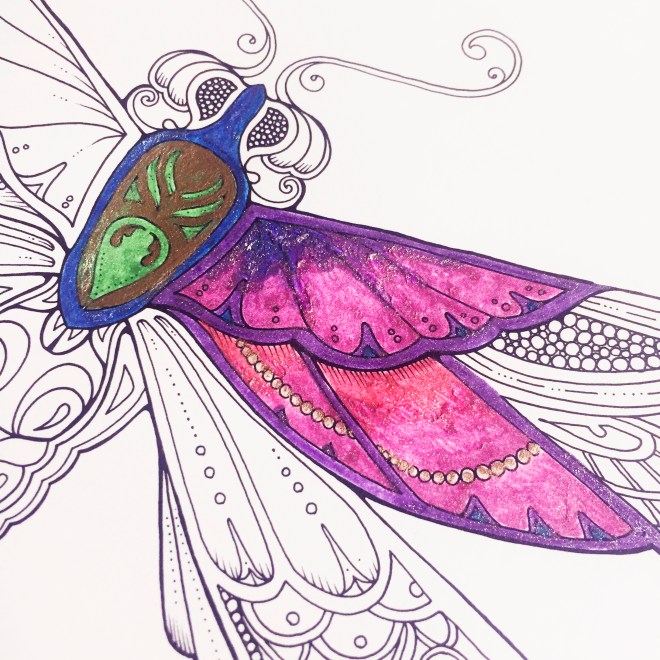 Colouring Book Glitter Blending Sarah Hurley