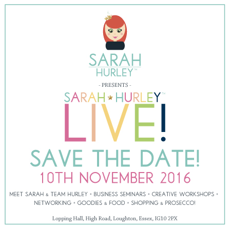 SARAH HURLEY LIVE SAVE THE DATE
