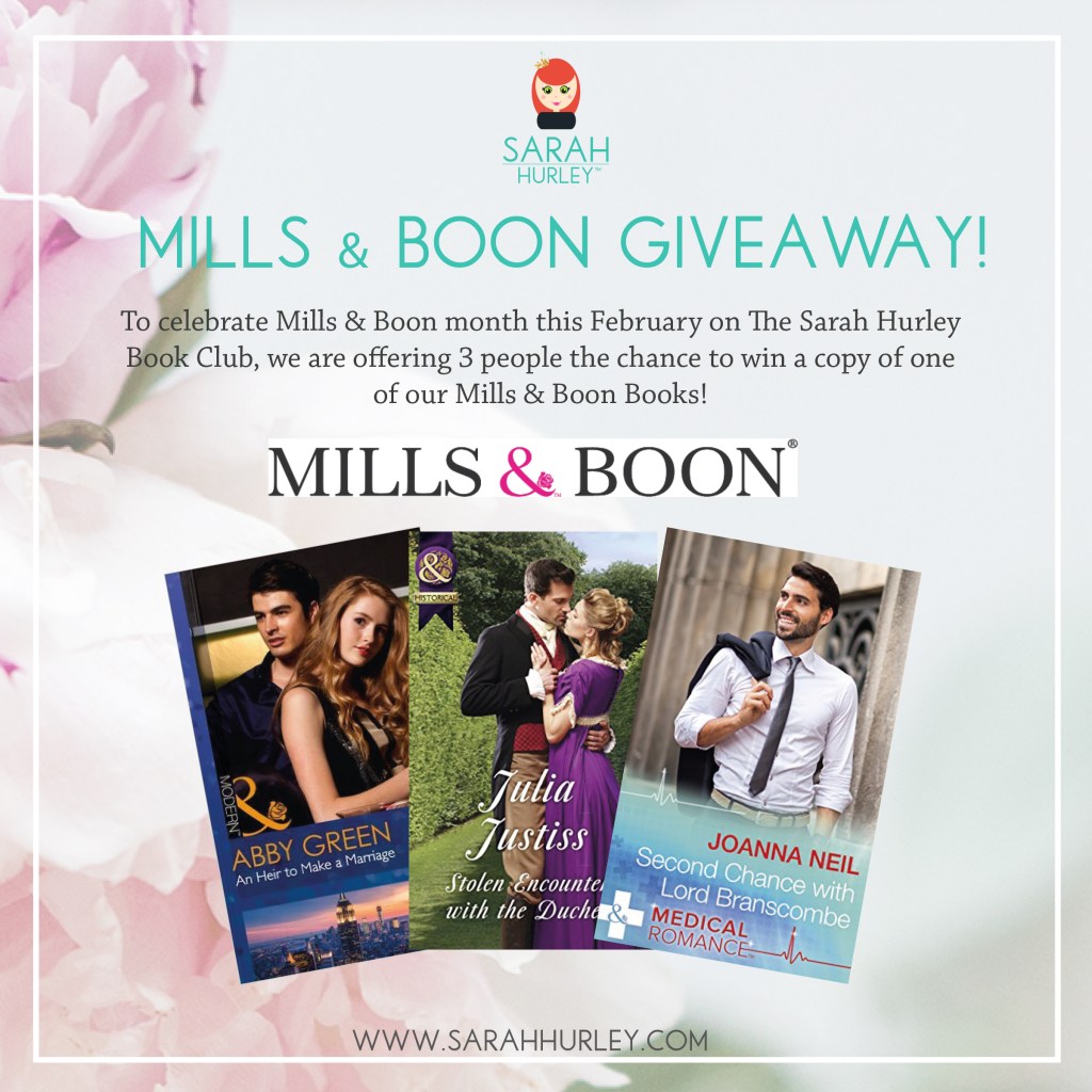 Sarah Hurley Book Club – Mills & Boon&nbsp;Giveaway!
