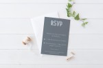 Colourblock Wedding Stationery RSVP