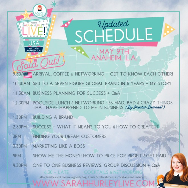 SH Live USA Final Schedule